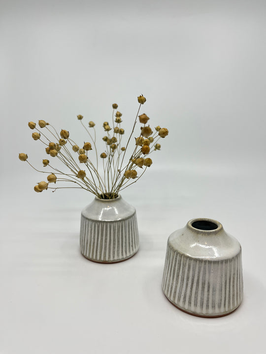 Mini vase cannelé gris Susan Mackie