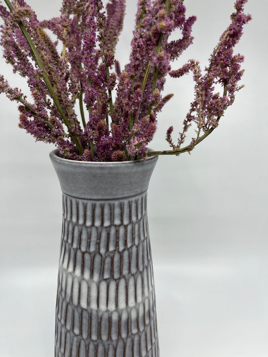 Vase gris à motifs Susan Mackie