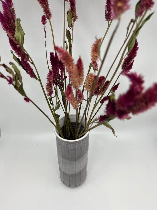 Vase facetté gris Susan Mackie