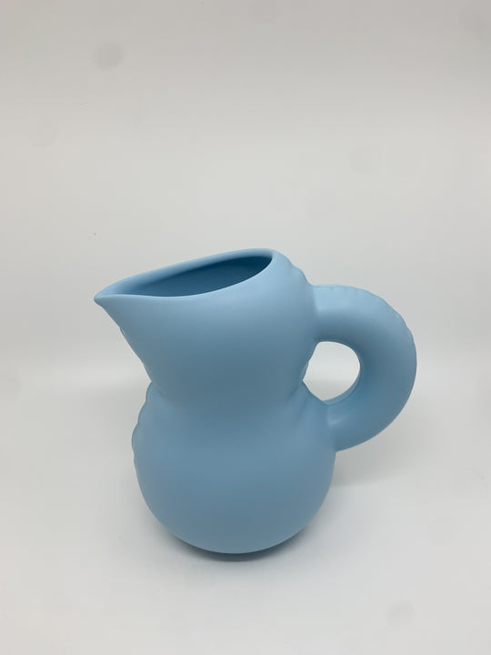 Carafe EMILY en céramique couleur bleu mat