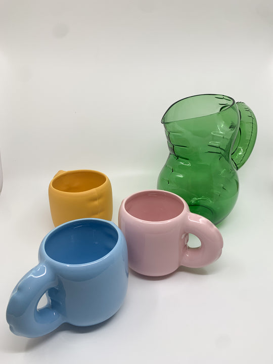 Carafe Emily en verre couleur émeraude