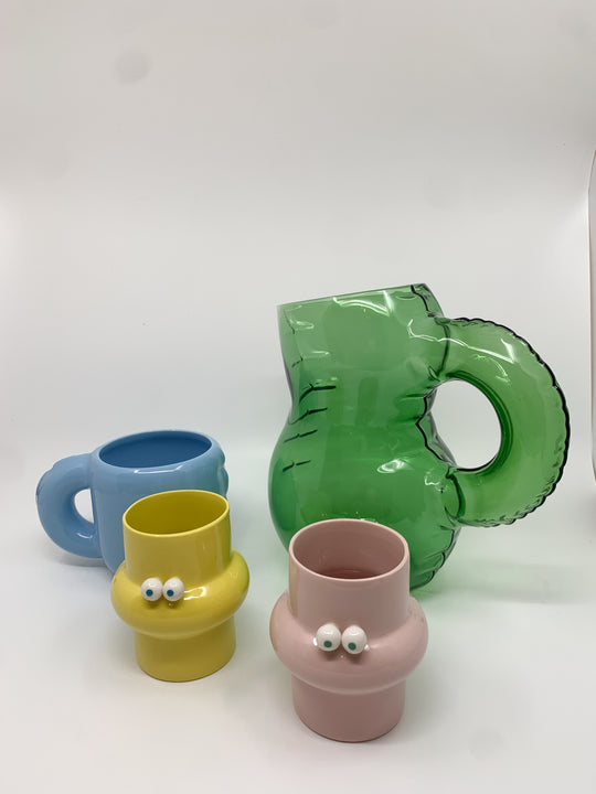 Carafe Emily en verre couleur émeraude