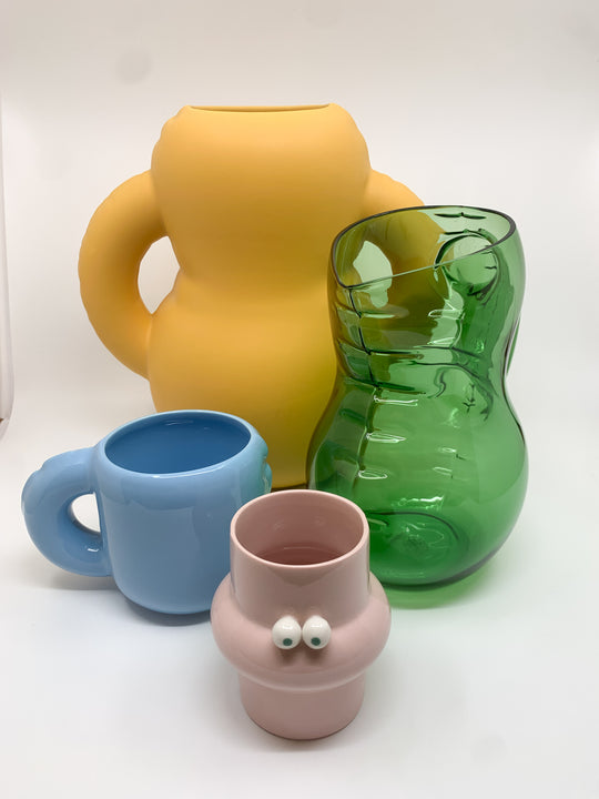 Carafe Emily en verre couleur émeraude