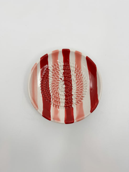 Assiette à râper taille S couleur rouge et rose