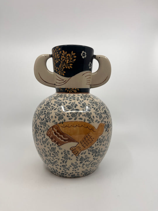 Vase en céramique oiseau