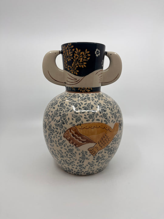 Vase en céramique oiseau