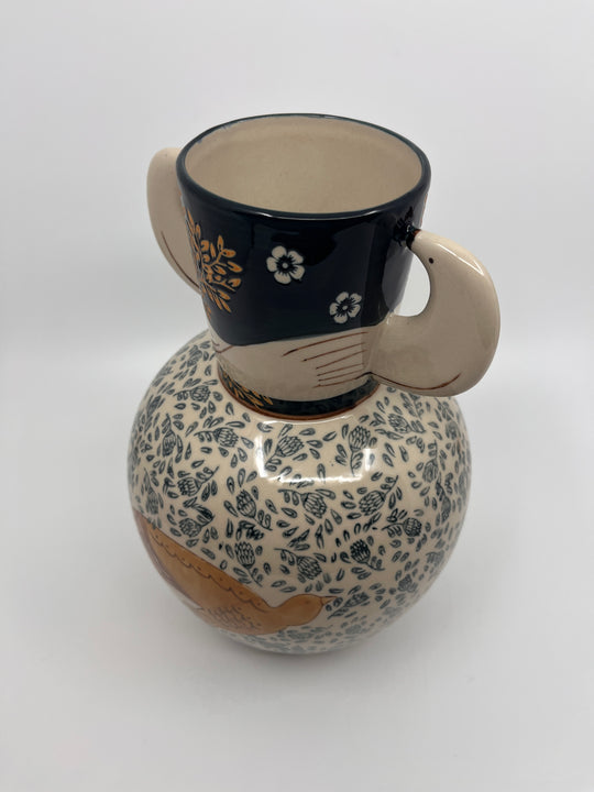 Vase en céramique oiseau