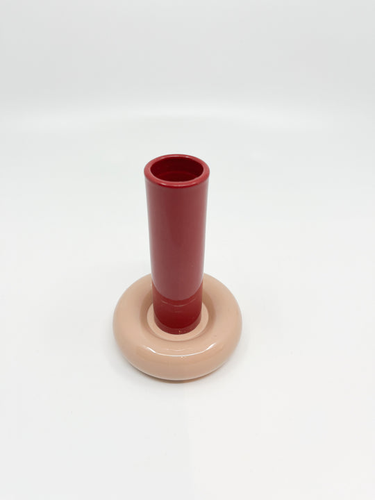 Bougeoir Donut taille L couleur bordeaux
