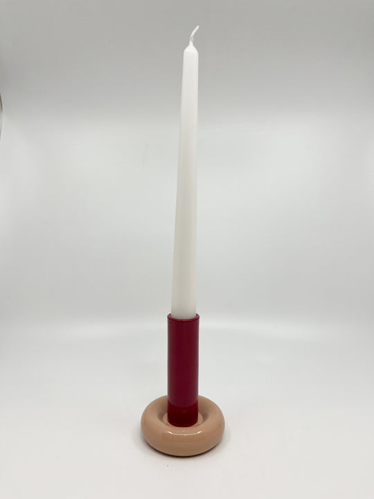 Bougeoir Donut taille L couleur bordeaux