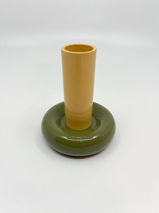 Bougeoir Donut taille M couleur citron et camomille