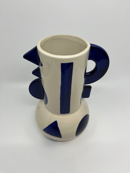 Carafe Graphique en céramique Bleu