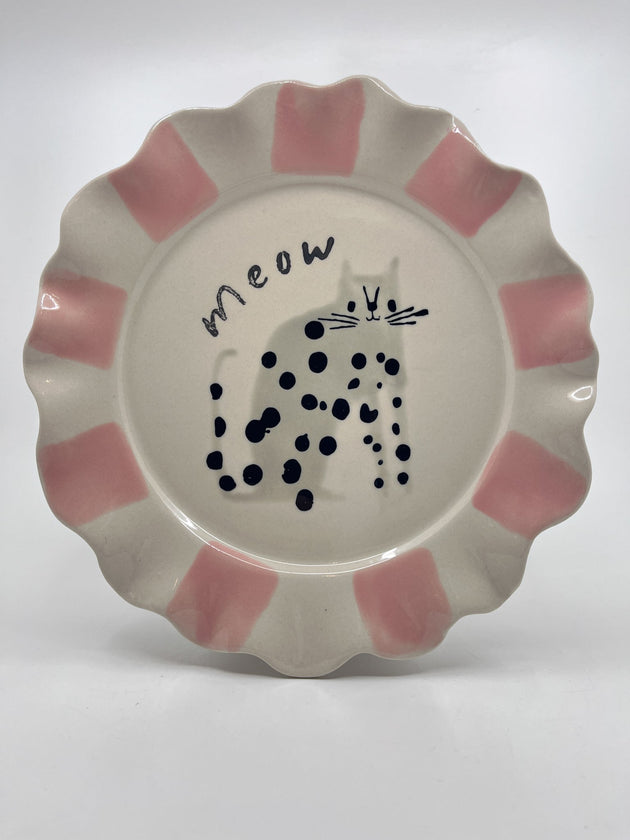 Assiette CG Chat - Les Fleurs Sauvages - assiette