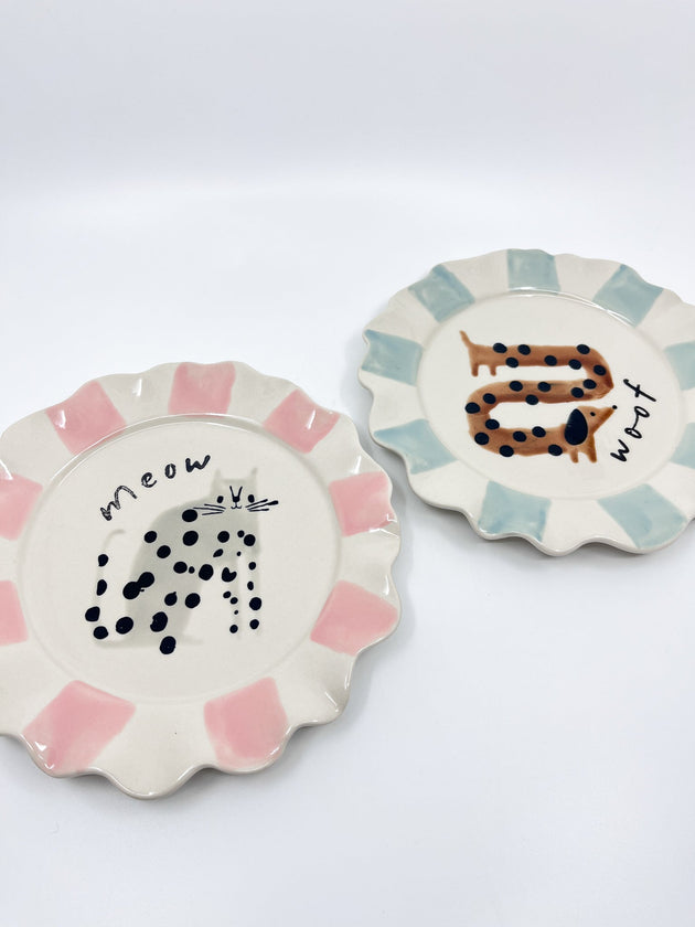 Assiette CG Chat - Les Fleurs Sauvages - assiette