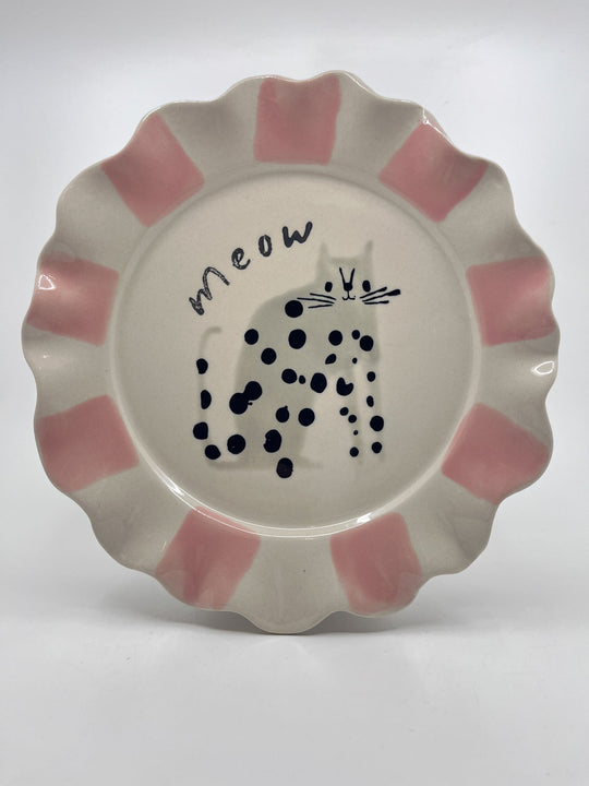 Assiette CG Chat - Les Fleurs Sauvages - assiette