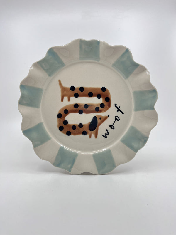 Assiette CG Chien - Les Fleurs Sauvages - assiette