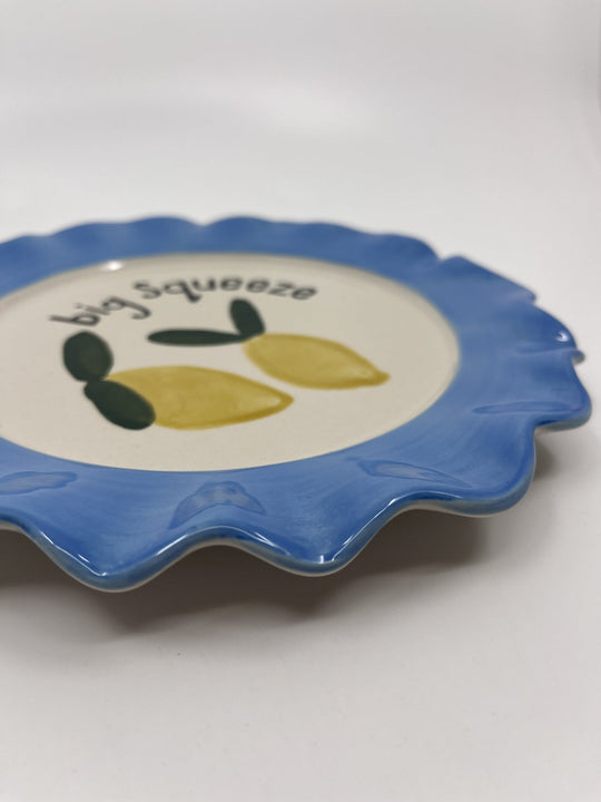 assiette CG bleue