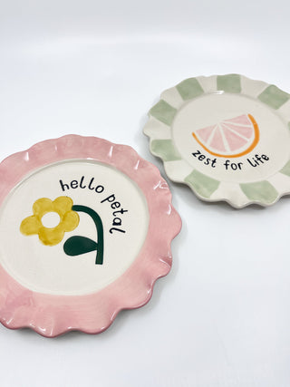 assiette fleur jaune 2