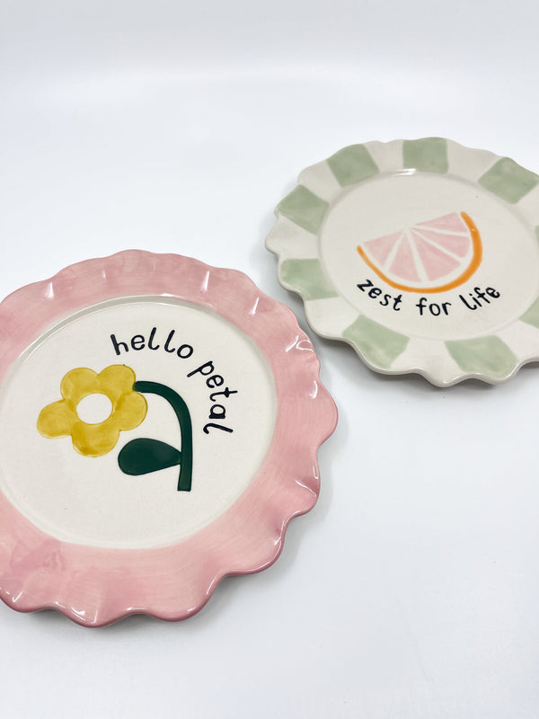 assiette fleur jaune 2