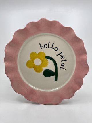 assiette fleur jaune 4