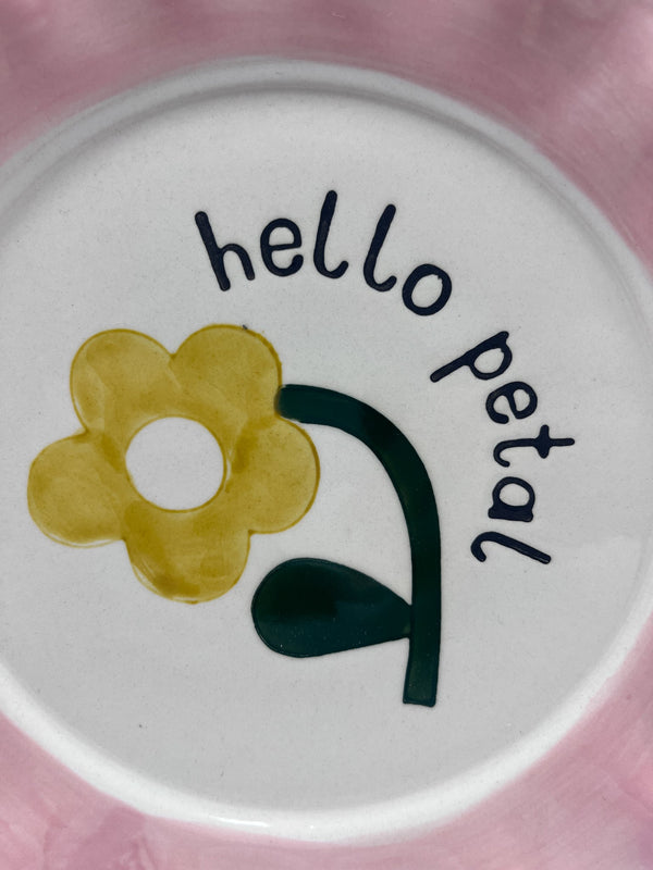 assiette fleur jaune 1