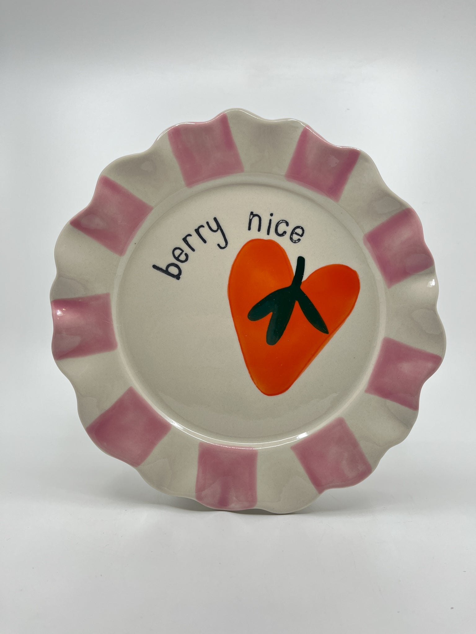 Assiette CG fraise - Les Fleurs Sauvages - assiette