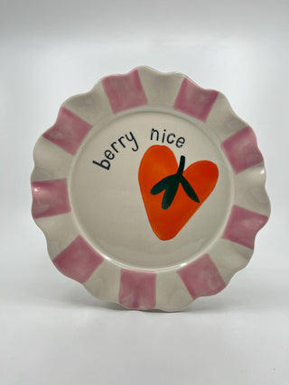 Assiette CG fraise - Les Fleurs Sauvages - assiette