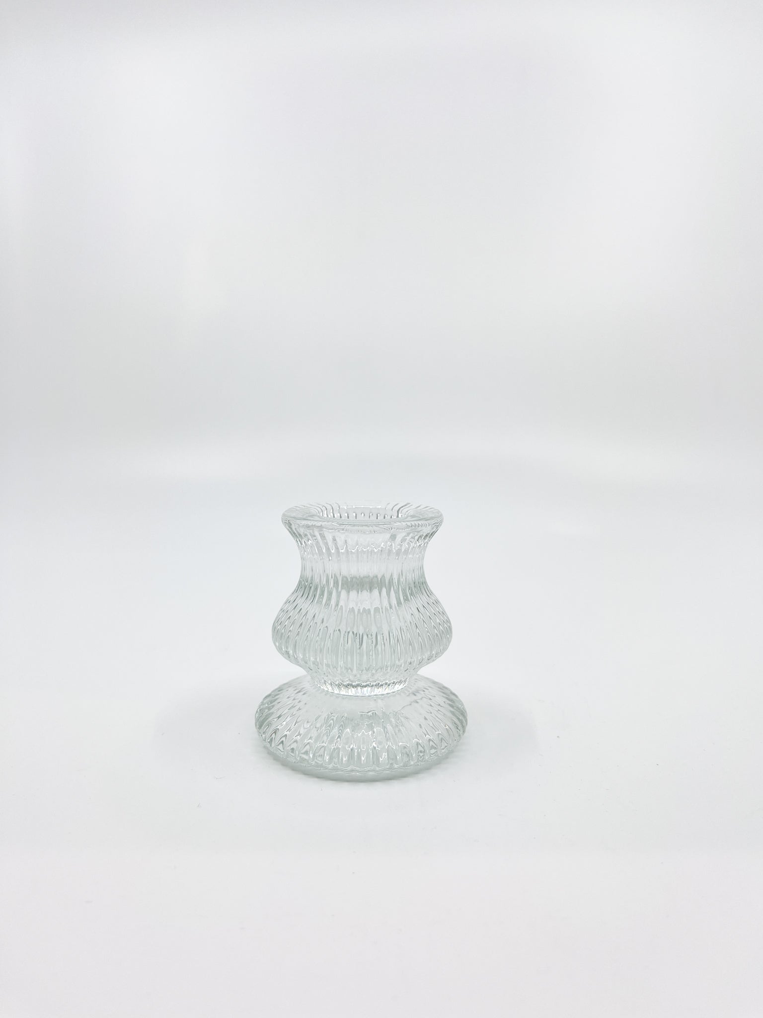 Bougeoir en verre Bloom transparent chic six modèles