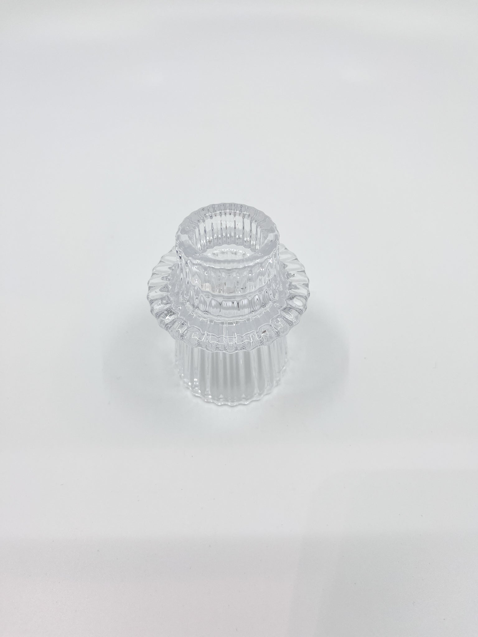 Bougeoir en verre Bloom transparent chic six modèles