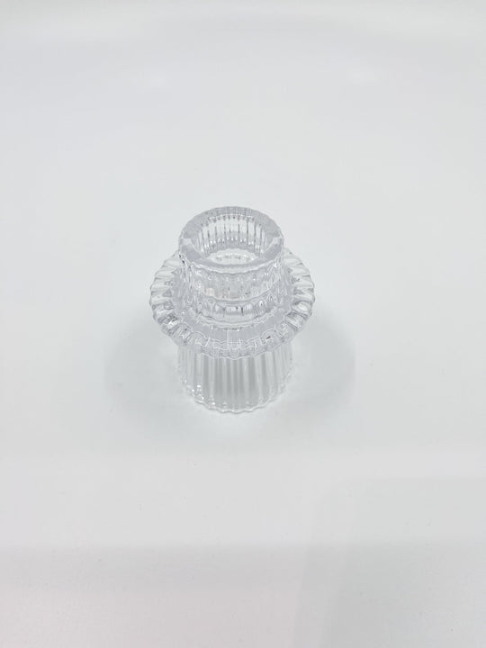 Bougeoir en verre Bloom transparent chic six modèles