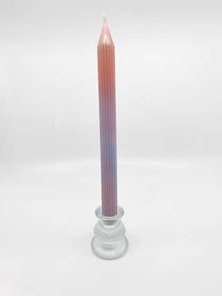 Bougeoir en verre Bloom transparent chic six modèles