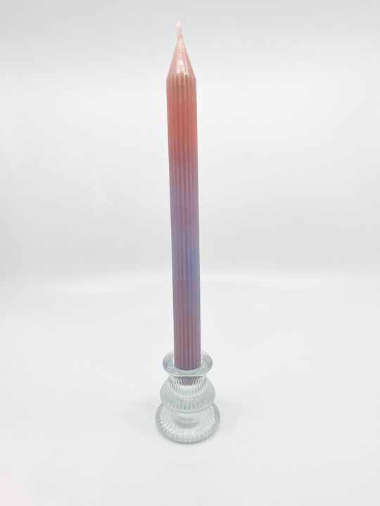 Bougeoir en verre Bloom transparent chic six modèles