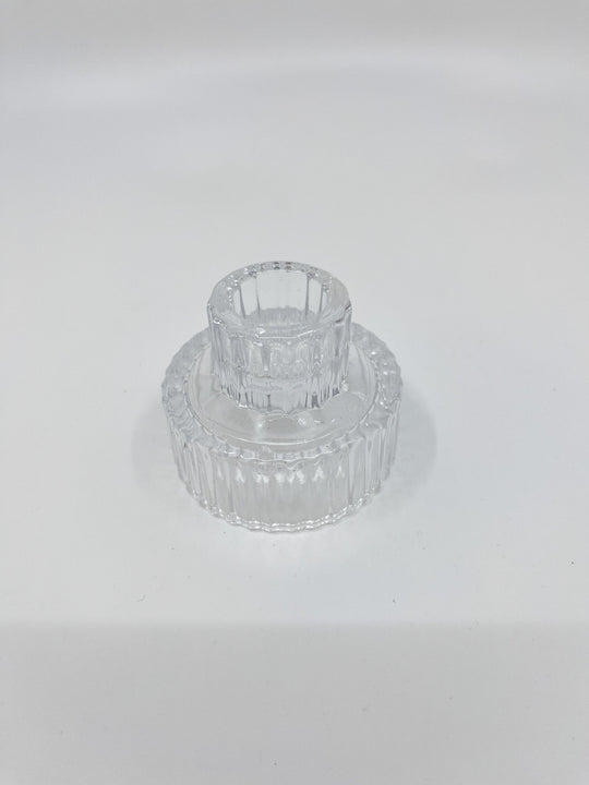 Bougeoir en verre Bloom transparent chic six modèles