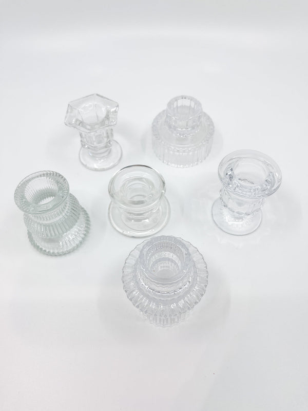 Bougeoir en verre Bloom transparent chic six modèles