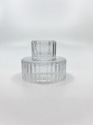 Bougeoir en verre Bloom transparent chic six modèles