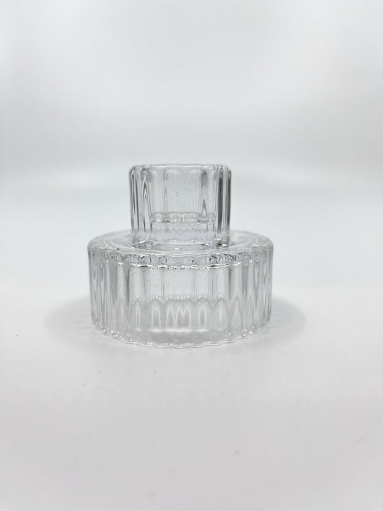 Bougeoir en verre Bloom transparent chic six modèles