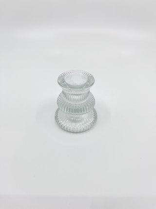 Bougeoir en verre Bloom transparent chic six modèles