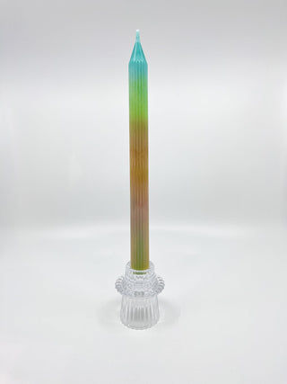 Bougeoir en verre Bloom transparent chic six modèles