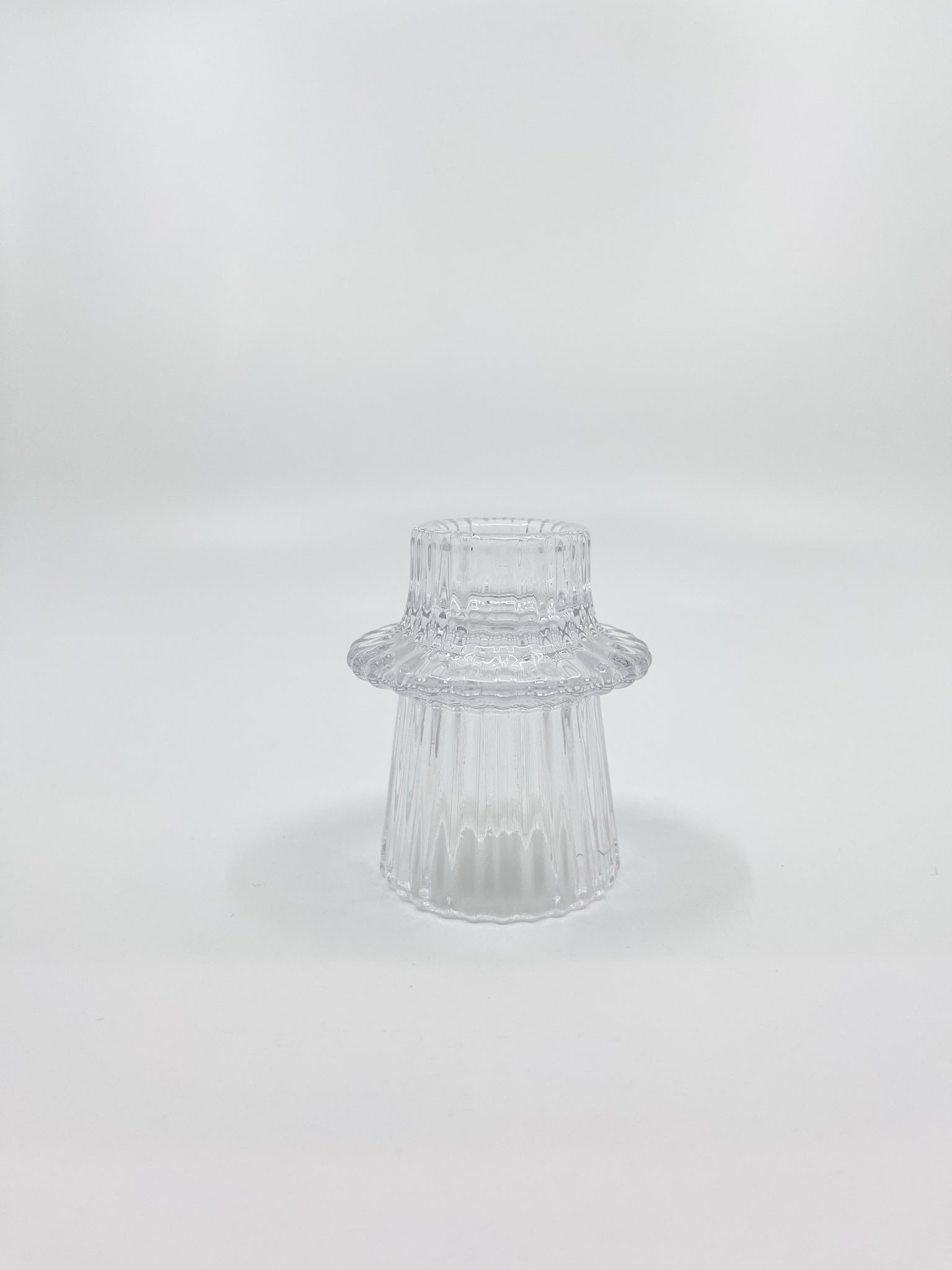 Bougeoir en verre Bloom transparent chic six modèles