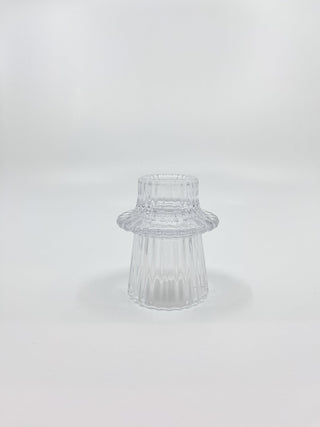 Bougeoir en verre Bloom transparent chic six modèles