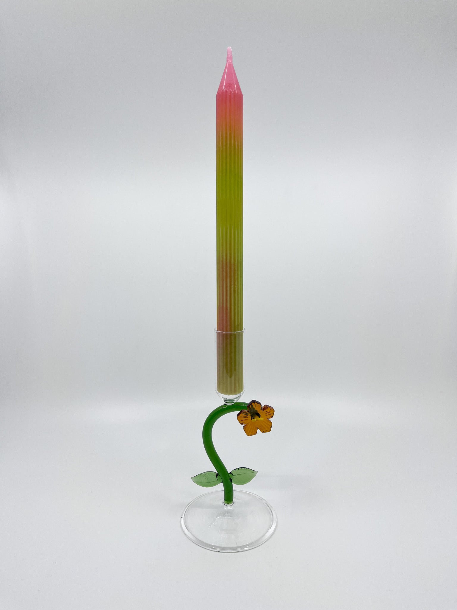 Bougeoir en verre Fleur Bloom - Les Fleurs Sauvages - bougeoir