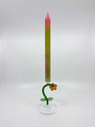 Bougeoir en verre Fleur Bloom - Les Fleurs Sauvages - bougeoir