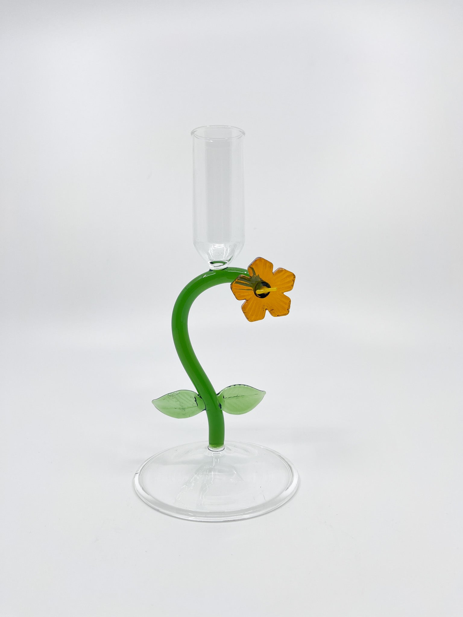 Bougeoir en verre Fleur Bloom - Les Fleurs Sauvages - bougeoir