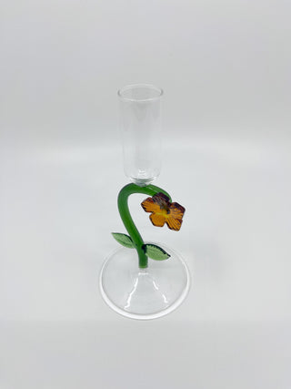 Bougeoir en verre Fleur Bloom - Les Fleurs Sauvages - bougeoir