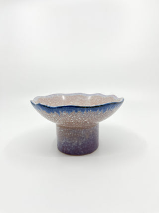 Bougeoir Grand bleu Bloom - Les Fleurs Sauvages - bougeoir
