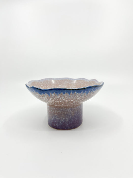 Bougeoir Grand bleu Bloom - Les Fleurs Sauvages - bougeoir