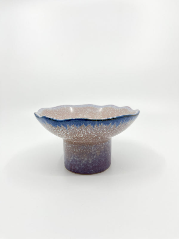 Bougeoir Grand bleu Bloom - Les Fleurs Sauvages - bougeoir