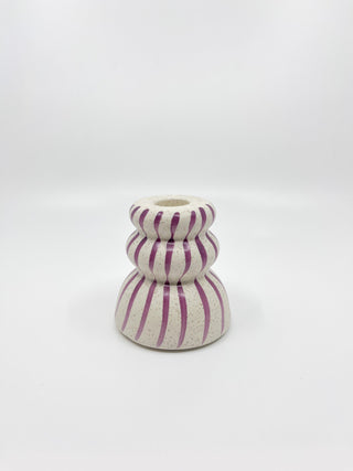 Bougeoir Rayure Bloom - Les Fleurs Sauvages - bougeoir