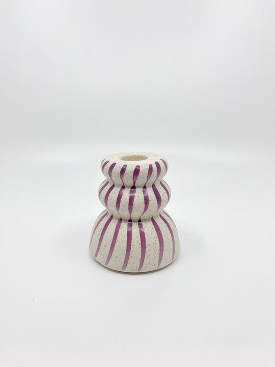 Bougeoir Rayure Bloom - Les Fleurs Sauvages - bougeoir
