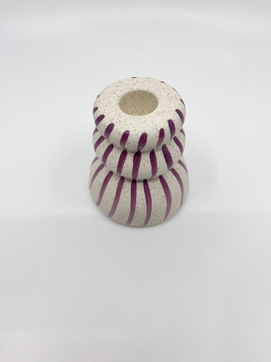 Bougeoir Rayure Bloom - Les Fleurs Sauvages - bougeoir