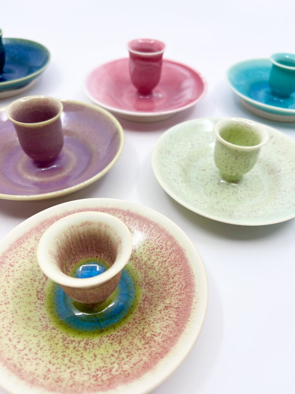 Bougeoir Tanawel en porcelaine - le pack de six